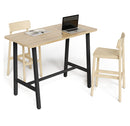 Lean Tall Table wild oak top black frame