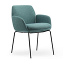 Calypso 4 Leg, Black base, Reef Fabric seat, front angle