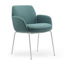 Calypso 4 Leg, White base, Reef Fabric seat, front angle