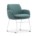 Calypso Sled, white base, Reef seat, front angle