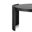 100cm Wooden Round Coffee Table - Black