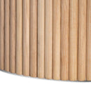 1.3m Marble Top Oval Coffee Table - Natural