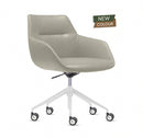 Dahlia 5 Star Plus, White base, Khaki seat, front angle