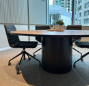Drum Base Table with round top