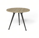 K2 Round Table 900 black frame natural oak top
