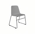 LAYLA Sled, Dark Gray shell, black base, front angle