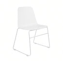 LAYLA Sled, White shell, white base, front angle