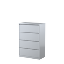 Lateral Filing Cabinet - Silver Grey