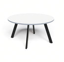Linear Round Table white top black frame