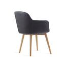 Melhor Wood chair in Chestnut, back angle