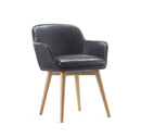 Melhor Wood chair in Chestnut, front angle