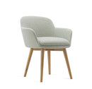 Melhor Wood chair in Grey, front angle