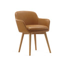 Melhor Wood chair in Tan, front angle