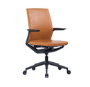 Mila PU chair in Tan, front angle