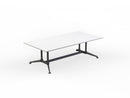 Modulus All Black Twin Post Meeting Table