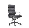 Plow High Back chair in Black PU, front angle