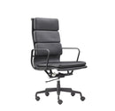 Plow High Back chair in Black PU, front angle