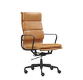 Plow High Back chair in Tan PU, front angle