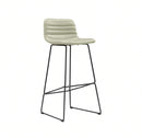 Rand Stool - Light Bone Swirl PU / Black frame