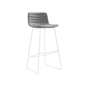 Rand Stool - Grey Fabric / White frame