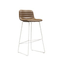 Rand Stool - Mahogany PU / White frame