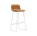 Rand Stool - Tan PU / White frame
