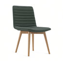Rand Wood chair in Olive Green, front angle
