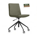 Real 4 Star, Black base, Olive PU seat, front angle
