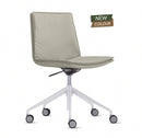 Real 5 Star Plus, White base, Khaki seat, front angle