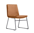 Real Sled, Black base, Tan PU seat, front angle