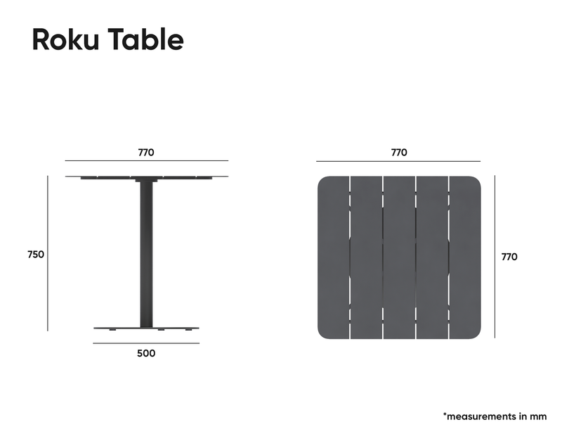 Roku Cafe Table - Outdoor