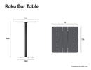 Roku High Bar Table - Outdoor