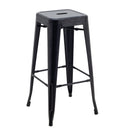 Tall Replica Tolix Stool - Matte Black