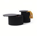 Ripple Side Table Round black open