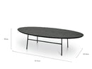 117.5cm Coffee Table - Black Ash Veneer