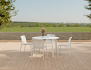 Roku Dining Chair White - residential setting
