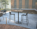 Roku Teak Bar Table Charcoal - setting