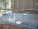 Roku Teak Bar Table White - setting