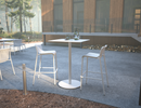 Roku High Bar Table White - setting