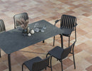 Roku Ceramic Dining Table - residential setting