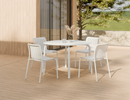 Roku Dining Chair White - residential setting