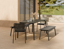 Lifestyle: Roku Outdoor Bench 120cm with seat pad residential setting