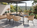 Lifestyle: Roku Outdoor Ceramic Dining Table modern setting