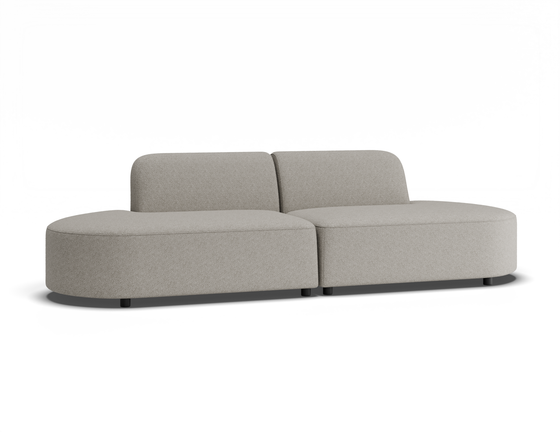 Atticus Modular Sofa – Config L, Curved Open Ends
