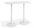 Roku Rectangle High Bar Table - White
