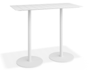 Roku Rectangle High Bar Table - White