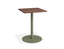 Roku Spotted Gum Cafe Table - Eucalyptus Green