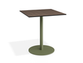 Roku Solara Cafe Table - Green Base / Notaio Walnut