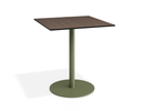 Roku Solara Cafe Table - Green Base / Notaio Walnut