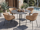 Lifestyle: Roku Round Dining Table 120cm outdoor setting